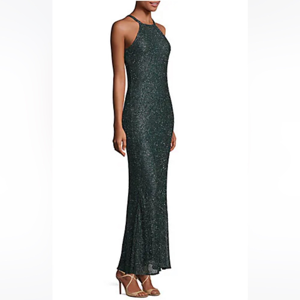 Badgers Mischka Beaded Halter Gown size 4